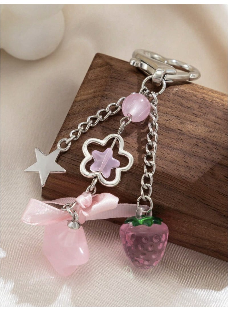 veya KAWAII STAR KEYCHAIN WITH COLORFUL TASSEL – CUTE BAG & KEY ACCESSORY - Image 1